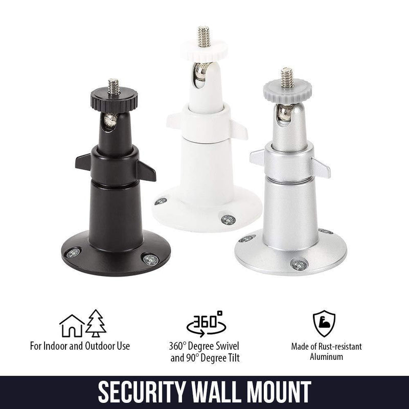 Adjustable Indoor/Outdoor Security Metal Wall Mount Compatible with Arlo Pro/Pro 2/Pro 3/Pro 4/Ultra/Ultra 2, & Others - Ring Stick Up Cam Battery, eufyCam E/2C, Wyze Cam Outdoor/Pan (2 Pack, White)