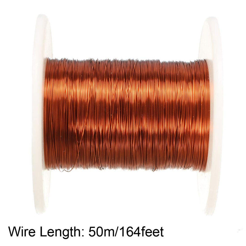 uxcell 0.21mm Dia Magnet Wire Enameled Copper Wire Winding Coil 164ft Length Widely Used for Transformers Inductors