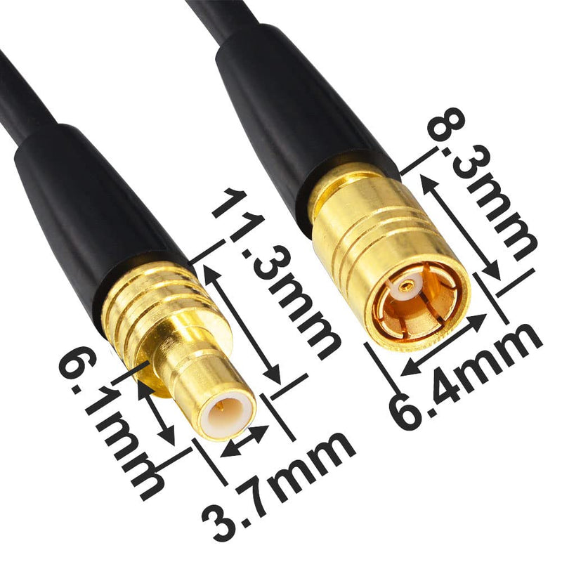 YOTENKO Sirius XM Radio Antenna Extension Cable 16ft/5m SMB Male to SMB Female Connector Cable RG174 for Sirius XM Satellite Radio Home Car Radio Stereo Receiver Tuner 16 feet