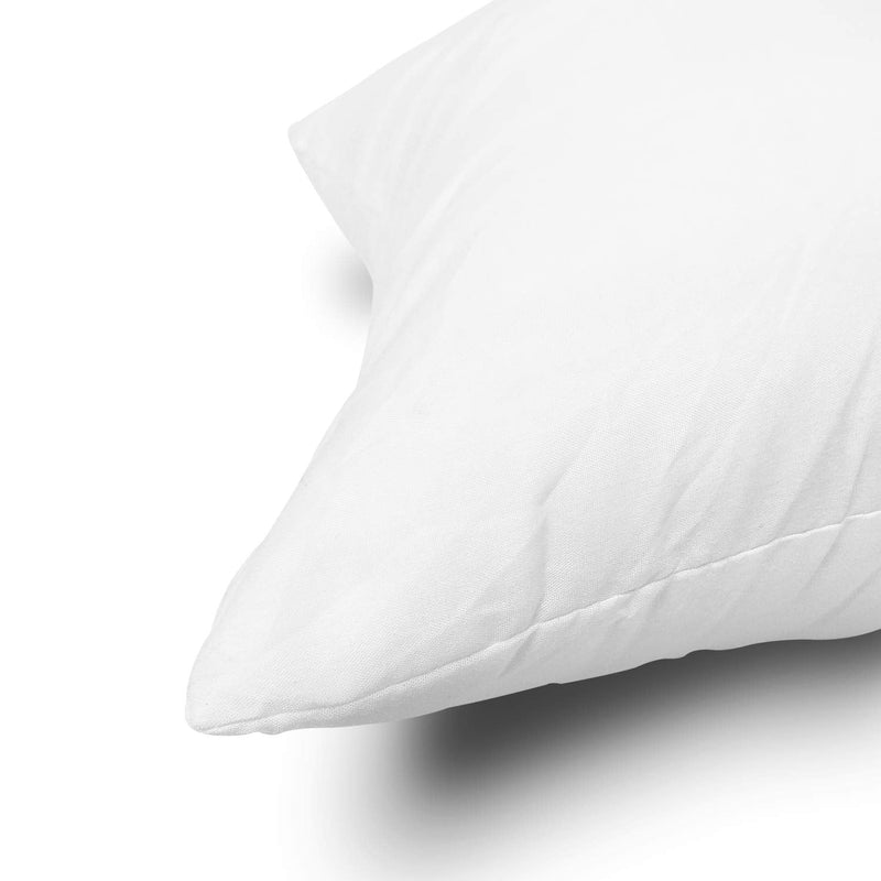 Edow Throw Pillow Inserts, Set of 2 Lightweight Down Alternative Polyester Pillow, Couch Cushion, Sham Stuffer, Machine Washable. (White, 12x12) White