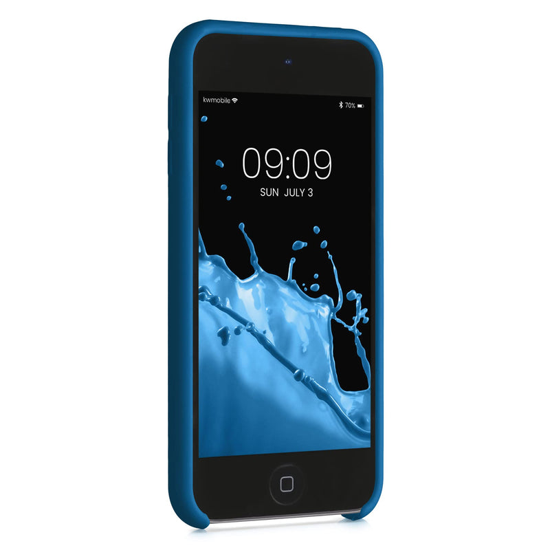 kwmobile TPU Silicone Case Compatible with Apple iPod Touch 6G / 7G (6th and 7th Generation) - Case Soft Flexible Protective Cover - Blue Reef Pixie Green