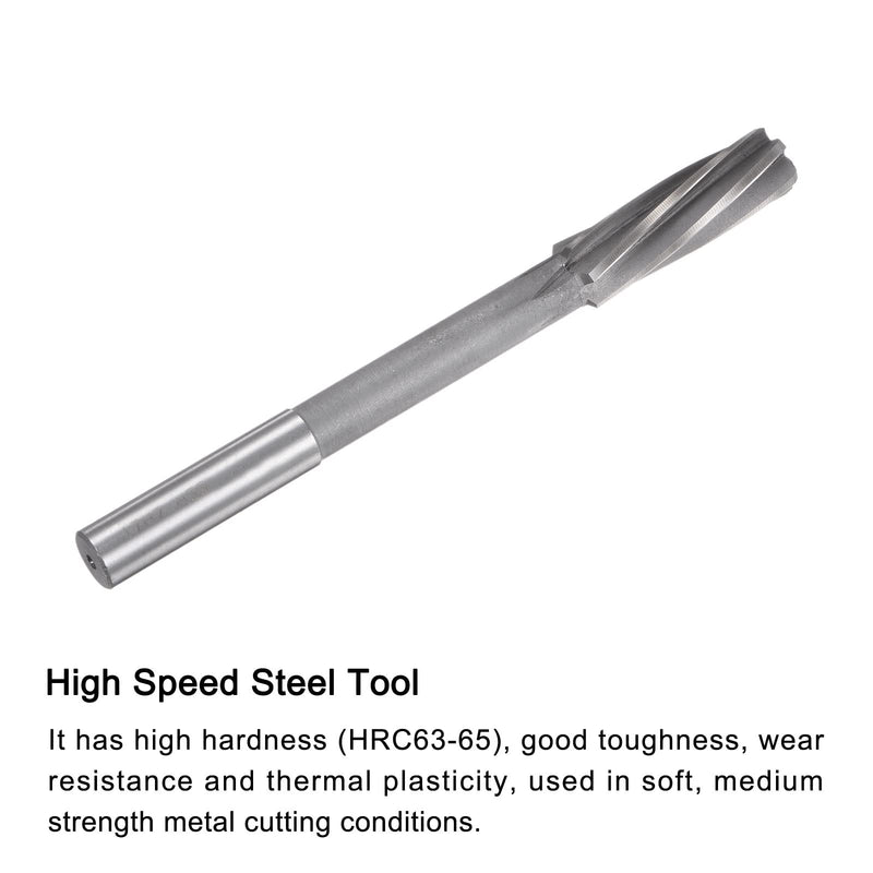 sourcing map Clamping Reamer 17mm H7 4241 High Speed Steel Spiral Groove Lathe Reamer Milling Cutter