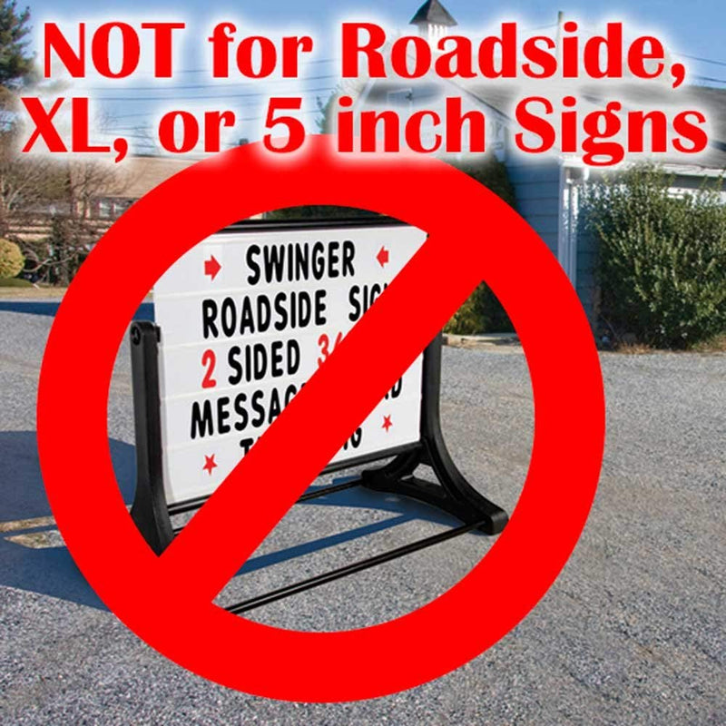 KitAbility Get More Social 4 Inch Set for White Message Board Sidewalk Signs, Includes Additional Emoji, Social Media Symbols, and More More Social White Background