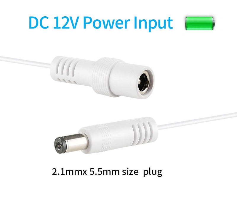 [2020 Newest]Tonton DC Power Extension Cable 33Ft 10M 2.1mm x 5.5mm Compatible with 12V DC Adapter Cord for CCTV Security IP Camera, LED, Light Strip