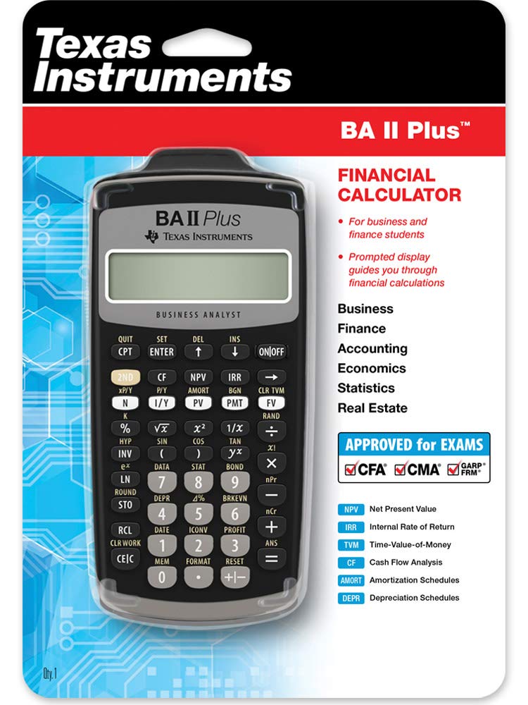 Texas Instruments BA II Plus Financial Calculator Medium