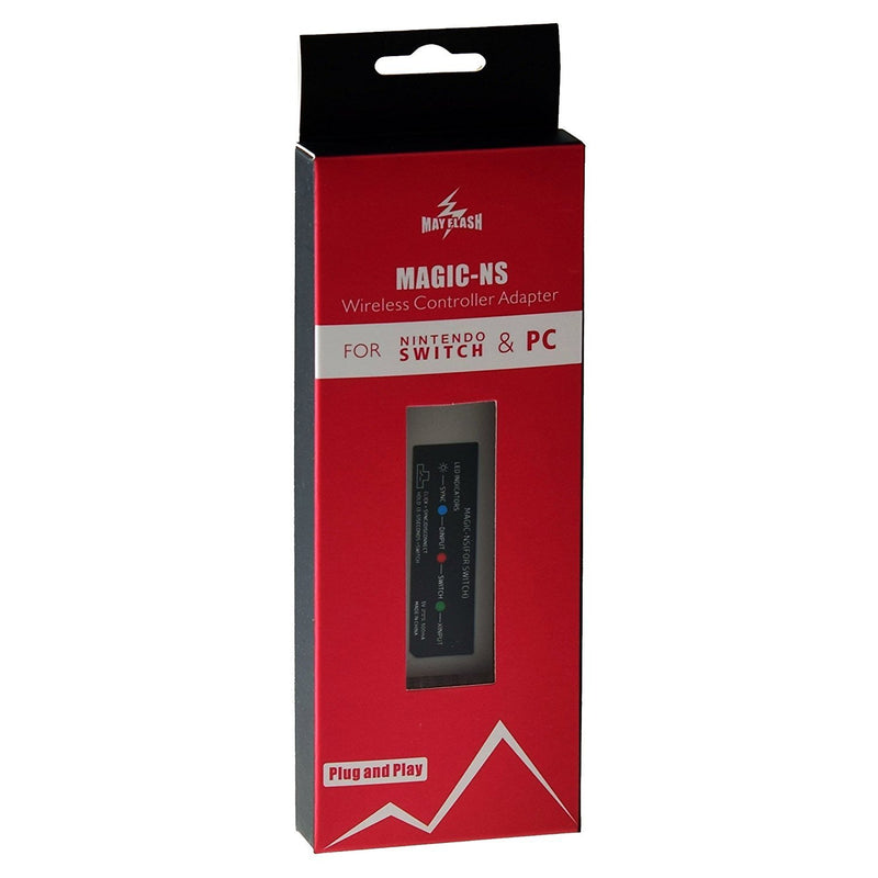 MAYFLASH Magic-NS Wireless Bluetooth Controller Adapter Converter for Switch, PC Windows, NEOGEO Mini, PS Classic. Support PS5 Controller, Xbox Series X Controller Wired Connection.