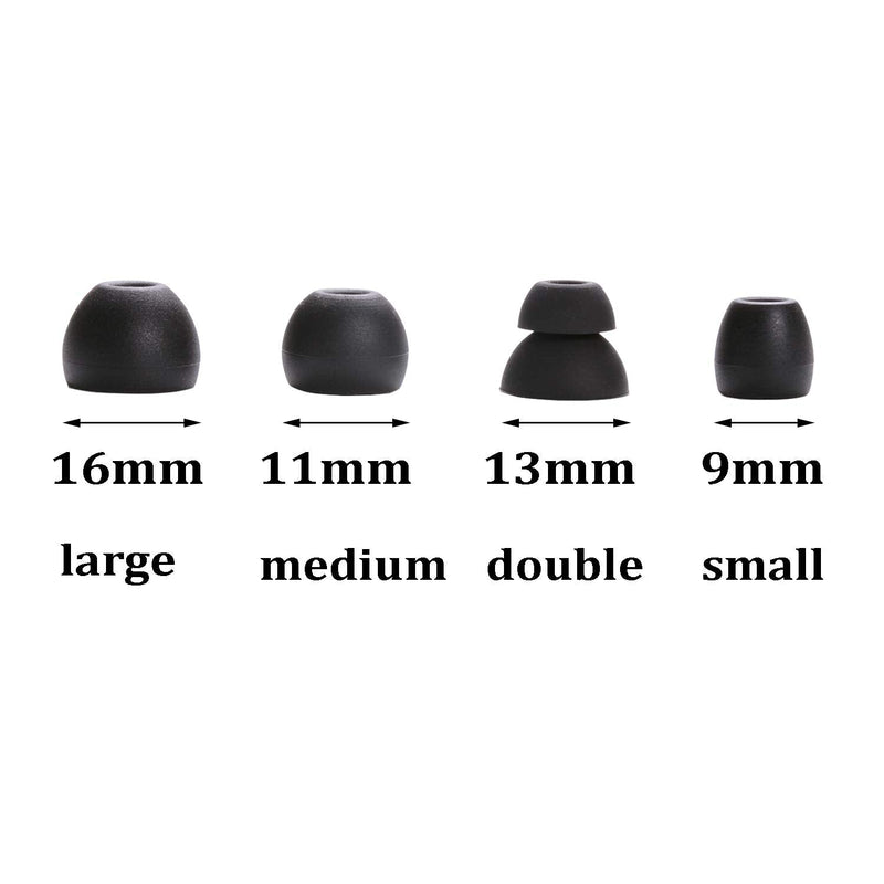Replacement Eartips Silicone Earbuds Buds Set for Powerbeats Pro Beats Wireless Earphone Headphones,4 Pair (Black) Black