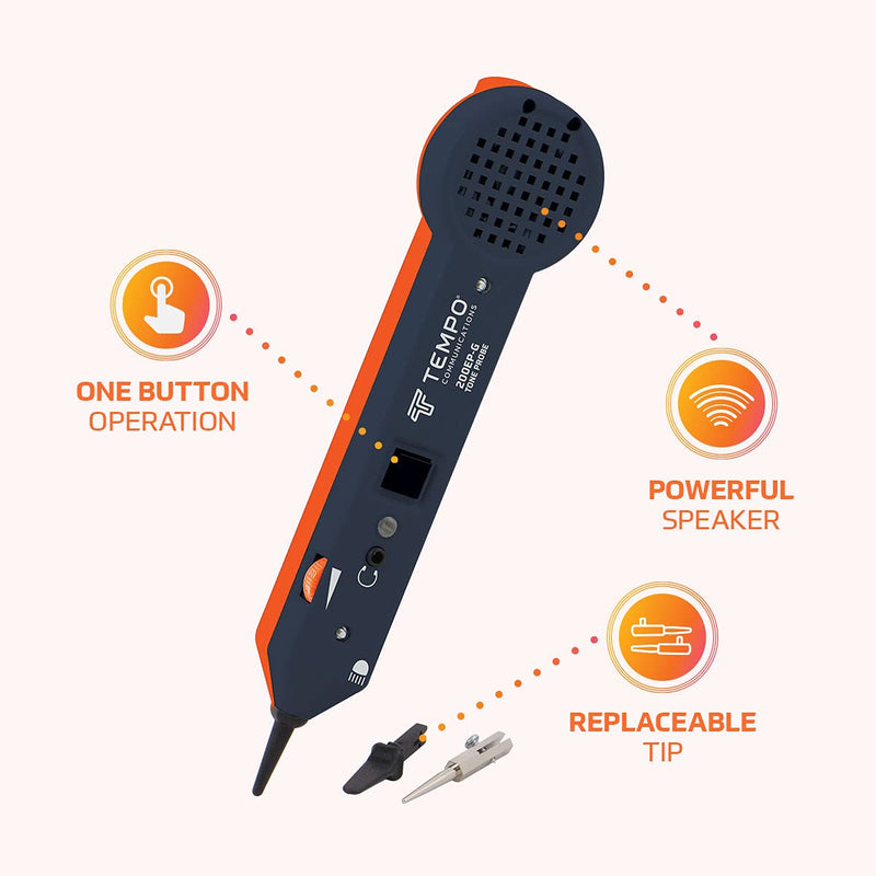 Tempo Communications 200EP-G Professional Amplifier Probe - Tone Tracer, Tone Probe (Latest Model)