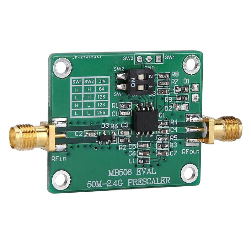 ASHATA Frequency Divider, MB506 Module 2.4GHz Microwave Prescaler 64 128 256 Frequency Divider for DBS CATV Transceiver, High Frequency Prescaler, SMA Female, Input Impedance 50 Ohm