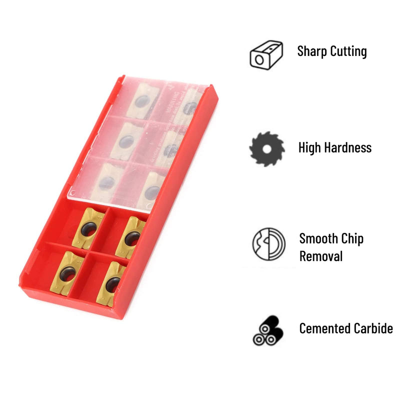 10PCS CNC Carbide Insert Cutter APMT1604 Carbide Inserts Milling Inserts Carbide Lathes with Cement Carbide 15-50 HRC Hardness
