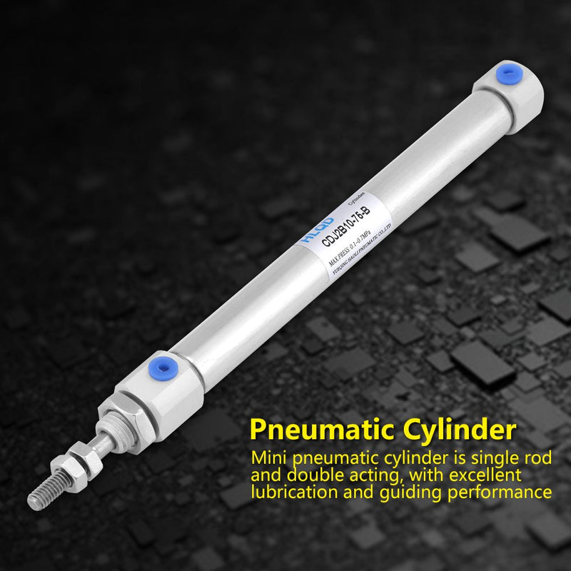 Mini Pneumatic Cylinder, 75mm Stroke Single Rod Double Acting 0.1-0.7Mpa 10mm Bore Mini Pneumatic Air Cylinder