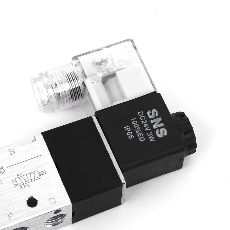 SNS 4V210-N08/AC110V 5/2 Port 1/4 NPT Inlet Single Coil Pilot-Operated Electric Solenoid Valve