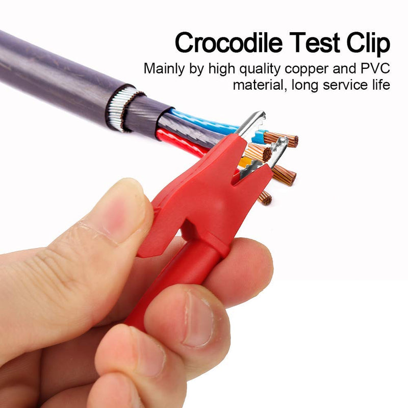 Folders Safety Test Clips 10pcs /Set P2002 20A 5 Colors 4mm Banana Jack Safety Test Clip for Multimeter 380V
