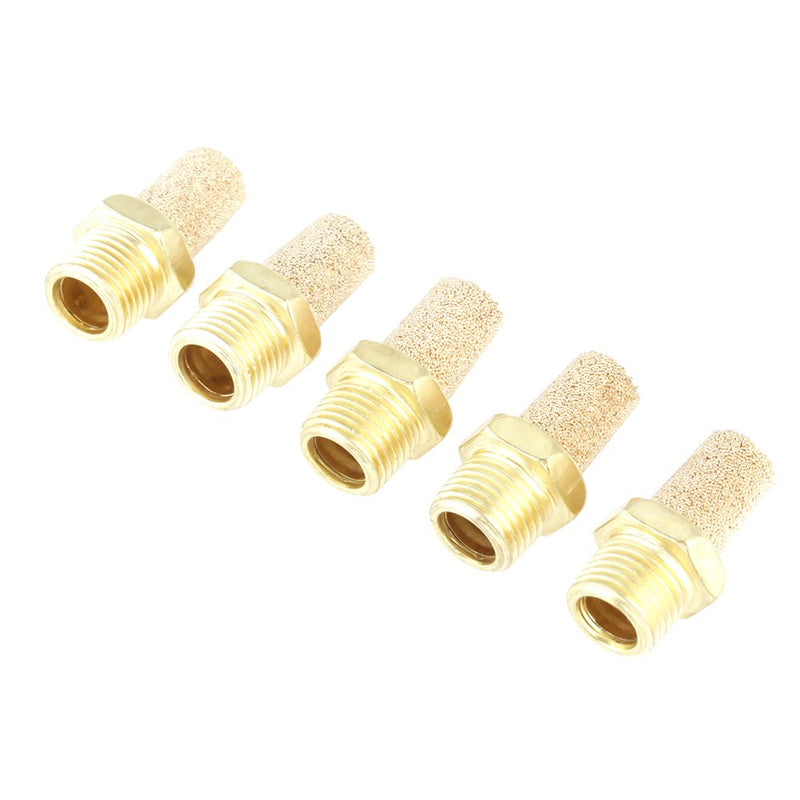 25Pcs/Set Solenoid Valve Pneumatic Silencer Filter Silencer G1/8 Male Thread Pneumatic Air Exhaust Noise Filter Silencer Silencer