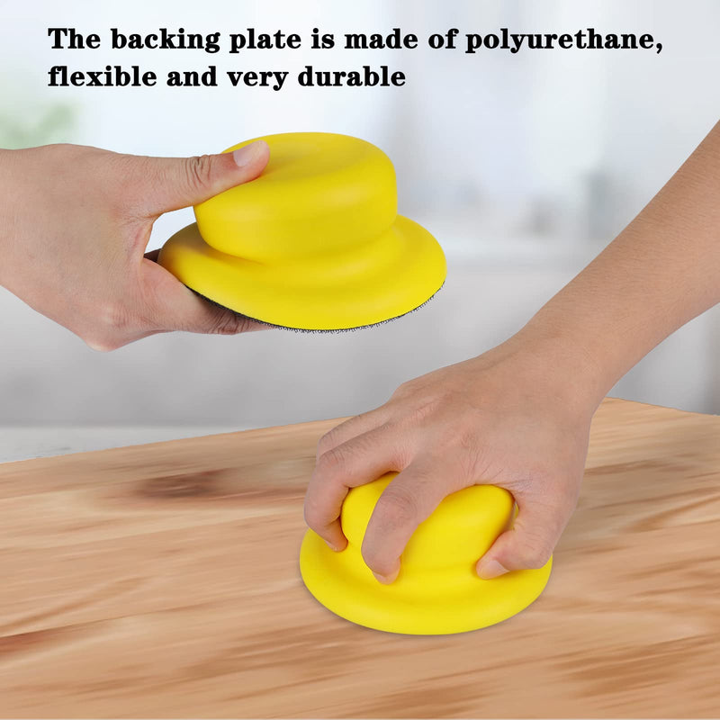 STEBRUAM sanding block Velcro, hook and loop hand sanding block mouse-shaped polishing sanding disc polish with Velcro interface hand pad for sanding work with sanding discs Velcro Mouse Cap 5 inch