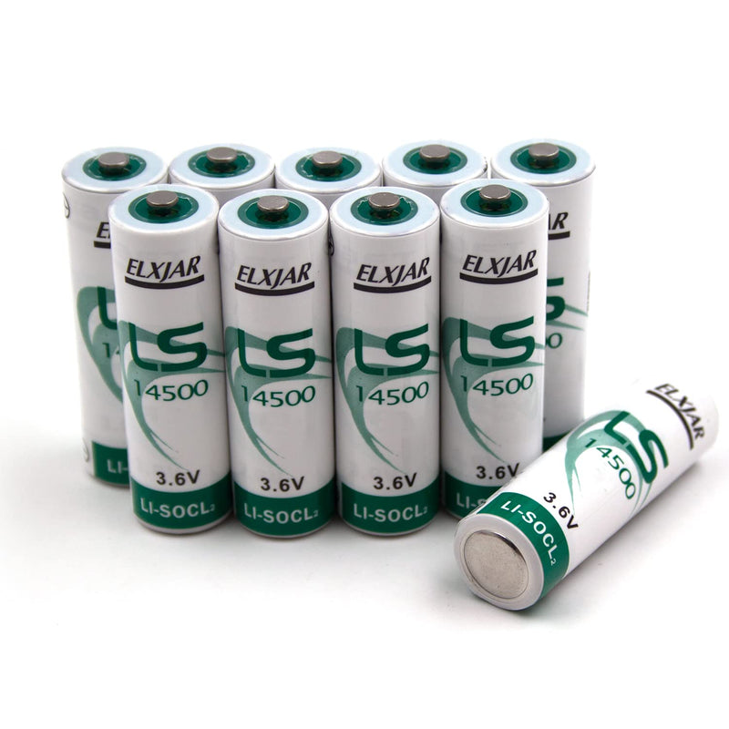 (10-Pack) 3.6V LS14500 Battery, Water Electricity Meter PLC Facility Equipment Spare Generic Battery ER14505