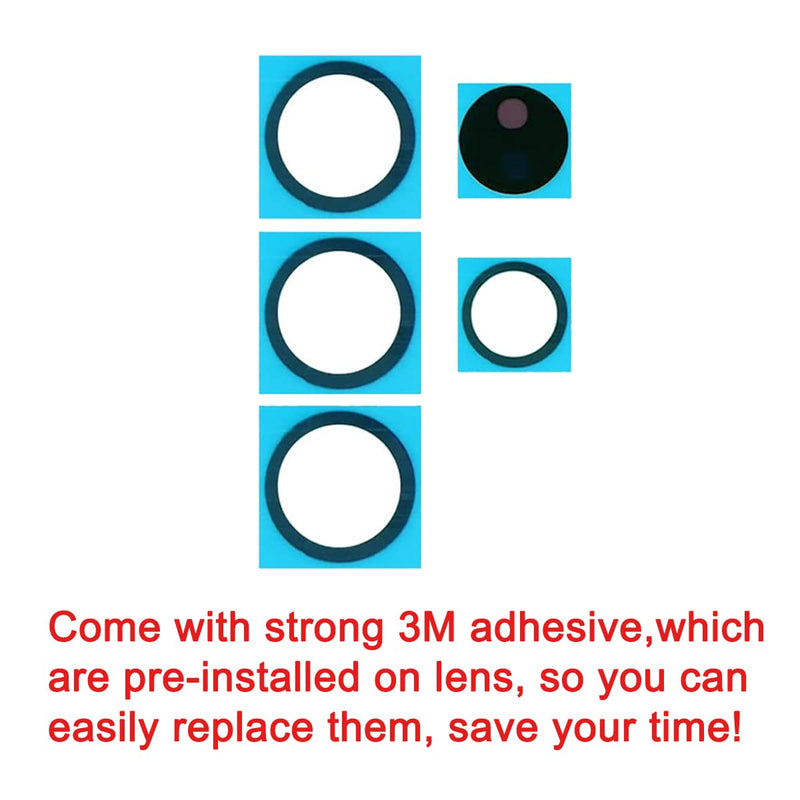 Perzework 2 Set Back Rear Camera Lens Glass Replacement for Samsung Galaxy S23 Ultra with pre-Installed Adhesive and Reparing Toolkit