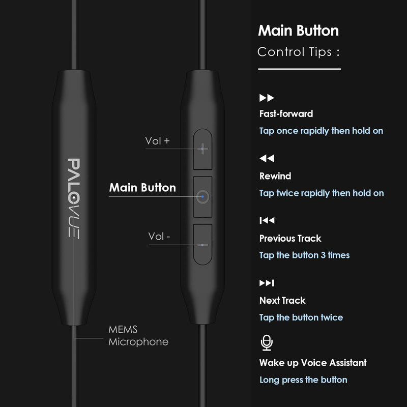 PALOVUE USB C Headphones Earbuds, in-Ear Type C Magnetic Earphones with Microphone Compatible with Samsung Galaxy S22 S21 Ultra S20 FE Note 20 10, Google Pixel 7 6 5 4, One Plus 9 8 7T, Black USB-C Connector