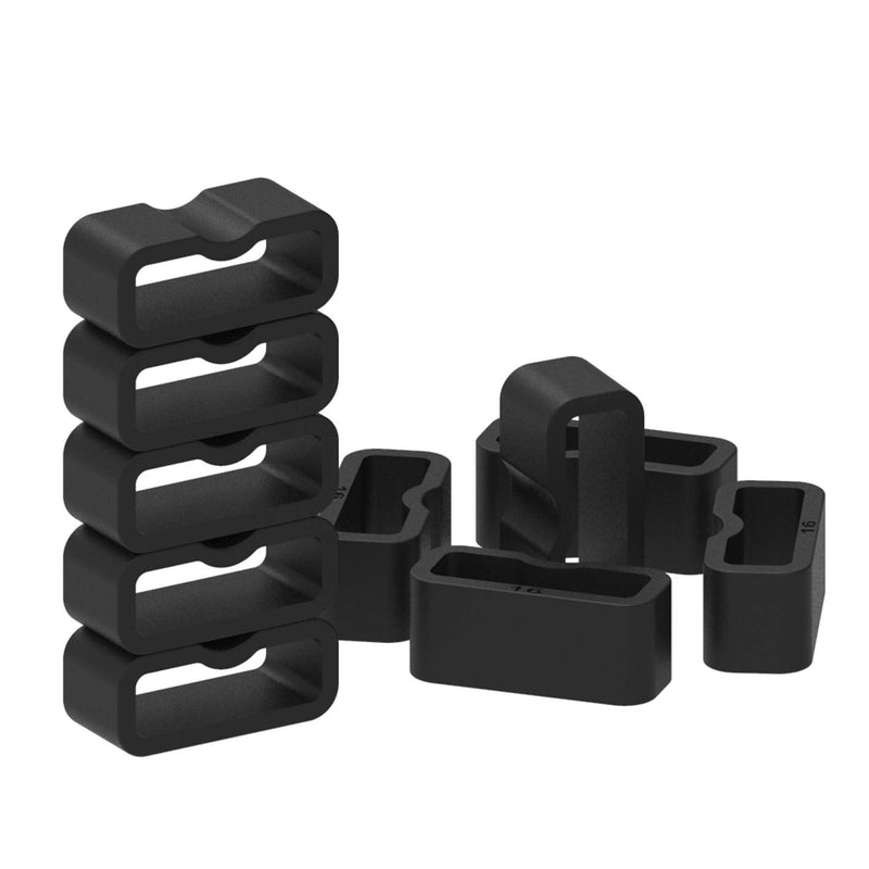 6-Pack Fastener Rings Compatible with Garmin Vivosmart 4/Vivofit 4/Vivofit 3/Vivofit jr/Vivofit jr 2/Vivofit jr 3 Band Keeper, Silicone Replacement Watch Band Loop/Holder/Retainer