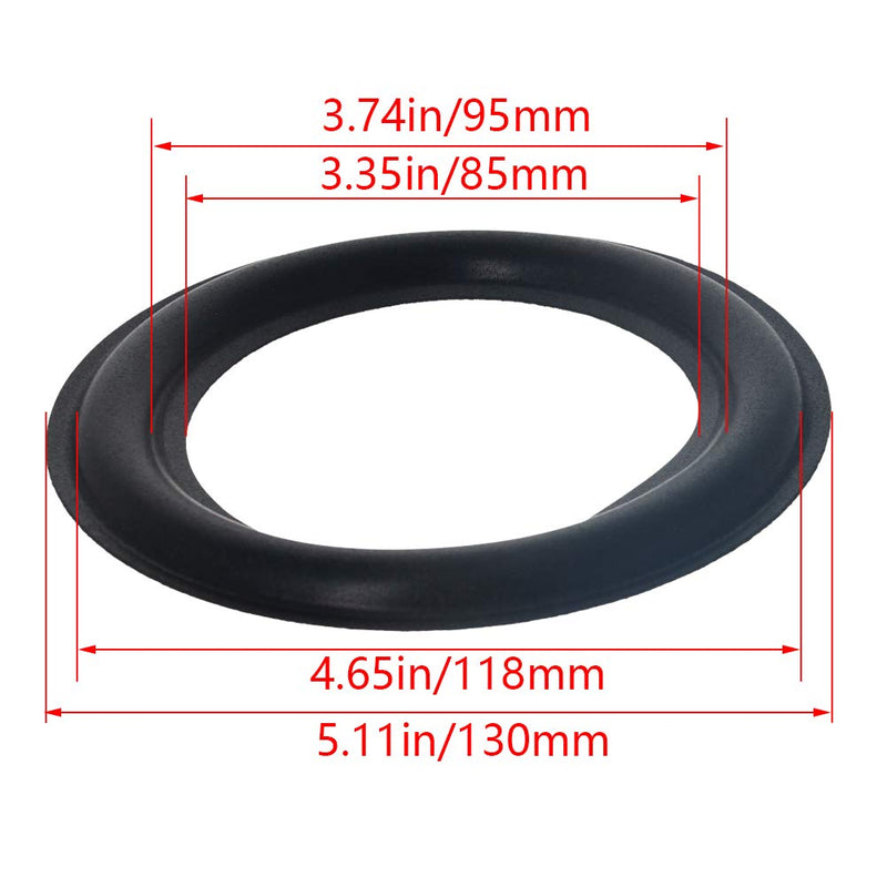 Fielect 5inch/130mm Speaker Foam Edge Surround Rings Replacement Part for Speaker Repair or DIY 1pcs 1 Pcs 5inch /130mm