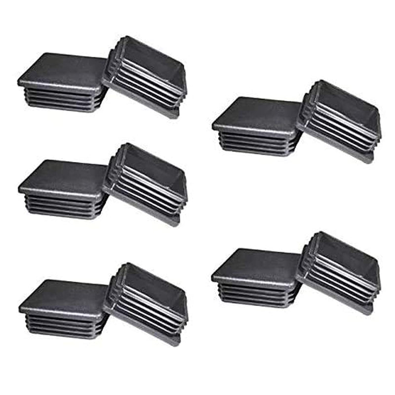 (Pack of 10)2" Square Tubing Black Plastic Plug,2 Inch End Cap 2"x2" 2x2 Fence Post Pipe Cover Tube Chair Glide Insert Finishing Plug 10 Pieces/2 inch Square Tubing Plastic Plug