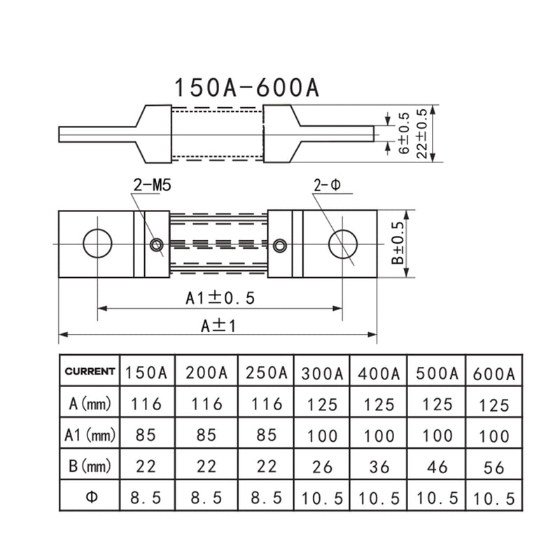 Fielect 300A 75mV DC Current Meter Shunt Resistor Resistance for DC Ammeter Shunt FL-2 1Pcs 123 x 20mm FL-2 300A