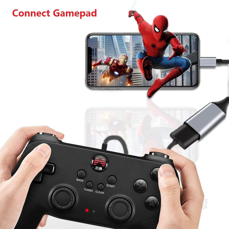IVSHOWCO USB Camera Adapter for iPhone [Apple MFi Certified], Lightning to USB OTG Cable Adapter Supports USB Flash Drive, Card Reader, Mouse, Keyboard, MIDI...