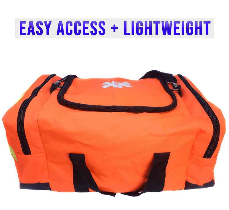 ASA Techmed First Aid Large EMT First Responder Trauma Bag for Home, Office, School, EMTs, Paramedics, First Responders + More (Orange) Orange