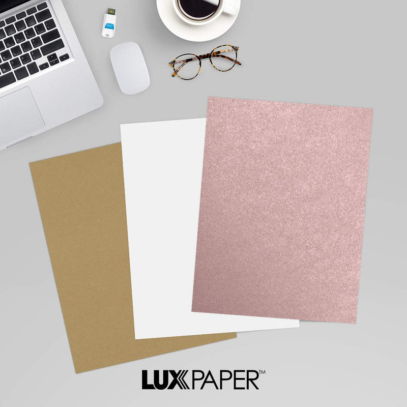 LUXPaper 8.5” x 11” Paper for Crafts and Printing in Misty Rose Metallic - Sirio Pearl®, Scrapbook and Office Supplies, 50 Pack (Rose) 50 Qty. Misty Rose Metallic - Sirio Pearl?