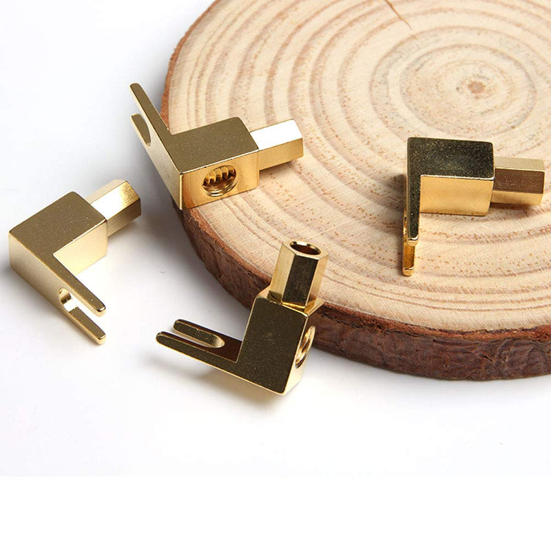 Wixine 4Pcs Hi-Fi Gold Plated Spade Fork Banana Plug for Mcintosh Fisher Eico Adapter