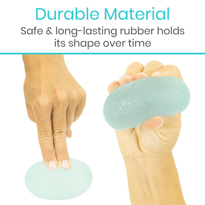 Vive Hand Squeeze Balls - Squishy Exercise Eggs Hand Therapy, Stress Relief, Arthritis & Grip Strength Therapy - Strength Trainer Equipment for Finger, Wrist, Carpal Tunnel - Squeezing Egg Trainer 4