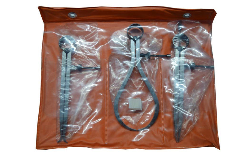 New Spring Caliper Square Leg 6" / 150mm - 3 Piece Set Inside Outside Divider - Heavy Duty