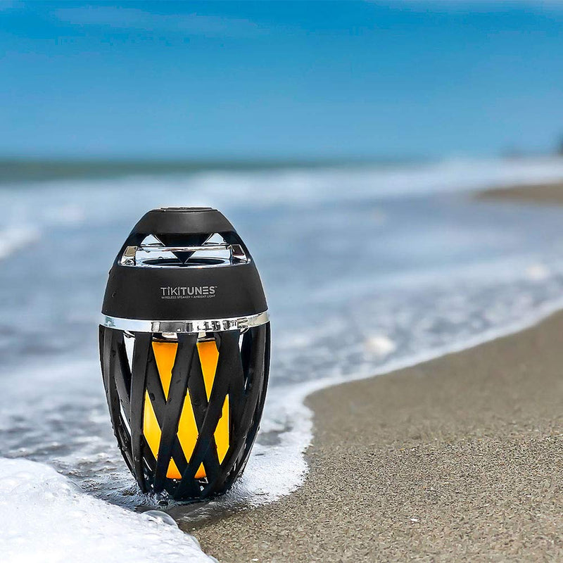 TikiTunes Portable Bluetooth 5.0 Indoor/Outdoor Wireless Speaker, LED Torch Atmospheric Lighting Effect, 5-Watt Audio USB Speaker, 2000 mAh Battery for iPhone/iPad/Android Single