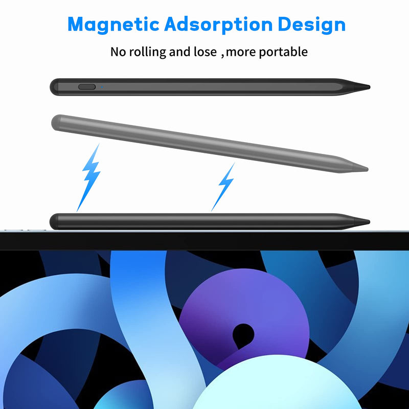 Stylus Pens for Touch Screens, NTHJOYS Active Stylus Pencil for iOS/Android with Magnetic Design Fine Point Stylist Compatible with Apple iPad/Pro/Air/Mini/iPhone/Samsung/Tablets Writing & Drawing Black
