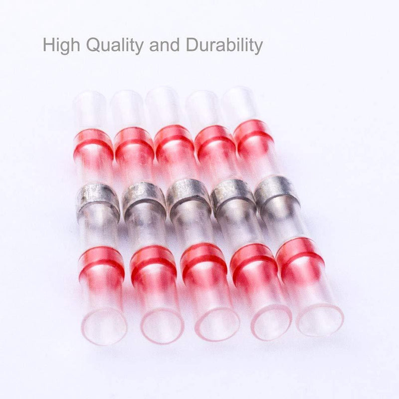 XUUAP 250 pcs Solder Seal Wire Connectors Kit, Waterproof Self-Solder Heat Shrink Butt Connectors Insulated Electrical Terminals Assortment 250pcs Kit
