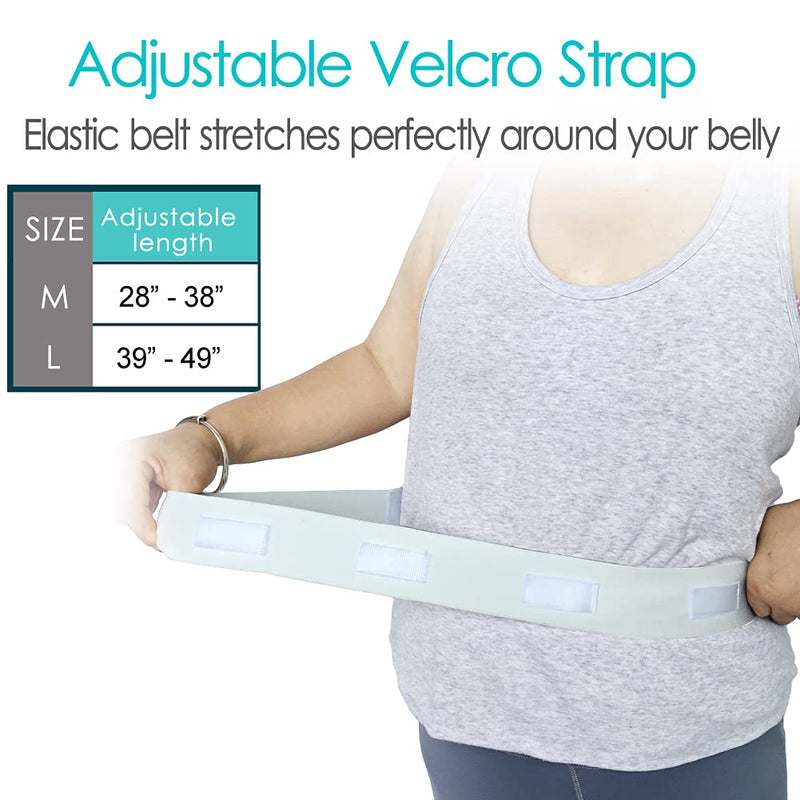 POSTOP MEDICAL WEAR Drainage Bulb Holder Adjustable Belt for JP Drains Tummy Tuck Mastectomy Breast Cancer Post Surgery Reconstruction Surgical Abdominal Recovery Women Men, White, Large (Pack of 1) Large (Pack of 1)