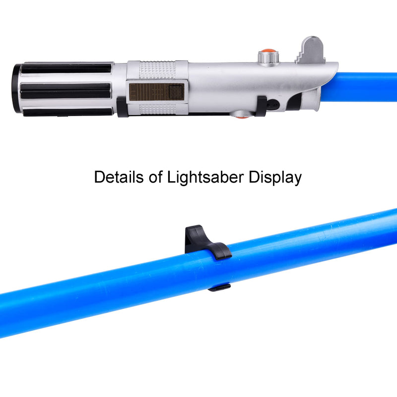 LEKUSHA Horizontal Lightsaber Wall Mount Holder Light Saber Display Rack Hook Stand, Compatible for Any Lightsaber, Black Pack of 2