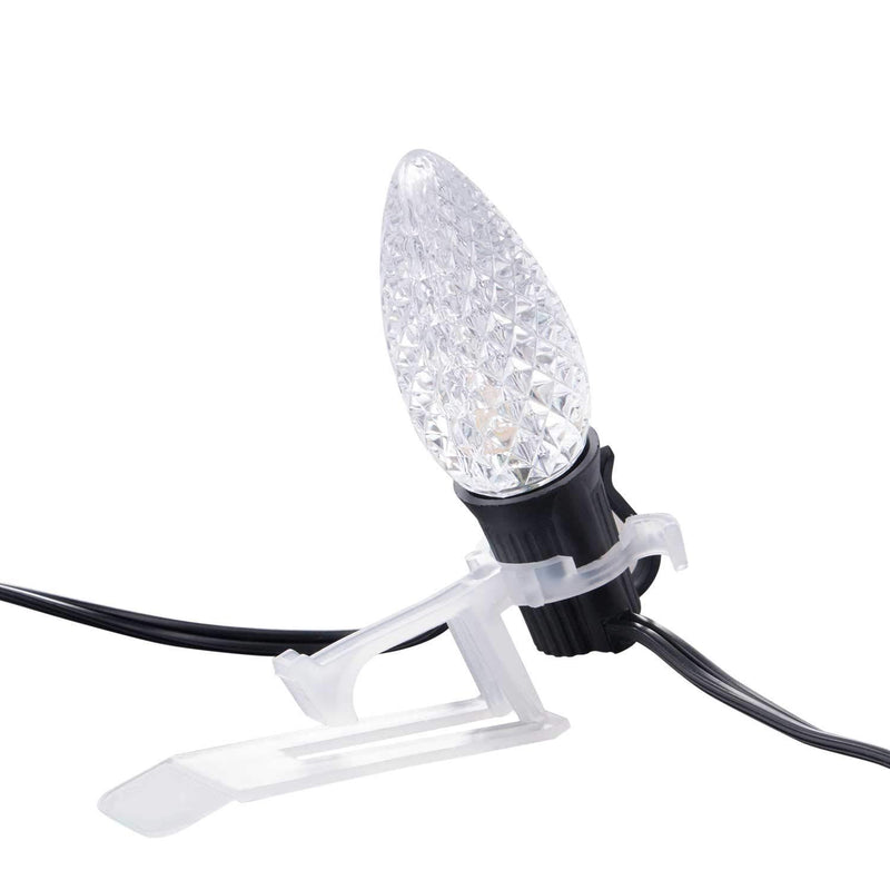 Brightown All-in-One Christmas Light Clip, Universal Gutter and Shingle Clip for C7, C9 and Mini Lights, 100 Pack