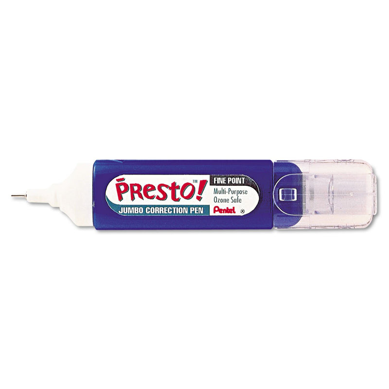 Pentel(R) Presto(TM) Jumbo Correction Pen, Fine Point, 12 ml