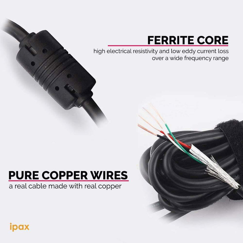 Ipax 15 Ft Long Hi-Speed USB Printer Cable Cord Compatible with Canon Pixma mg2520 iX6820 iP8720 Brother MFC-J870DW HL-L8360CDW HL-L2370DW DCP-L2540DW 15ft Black