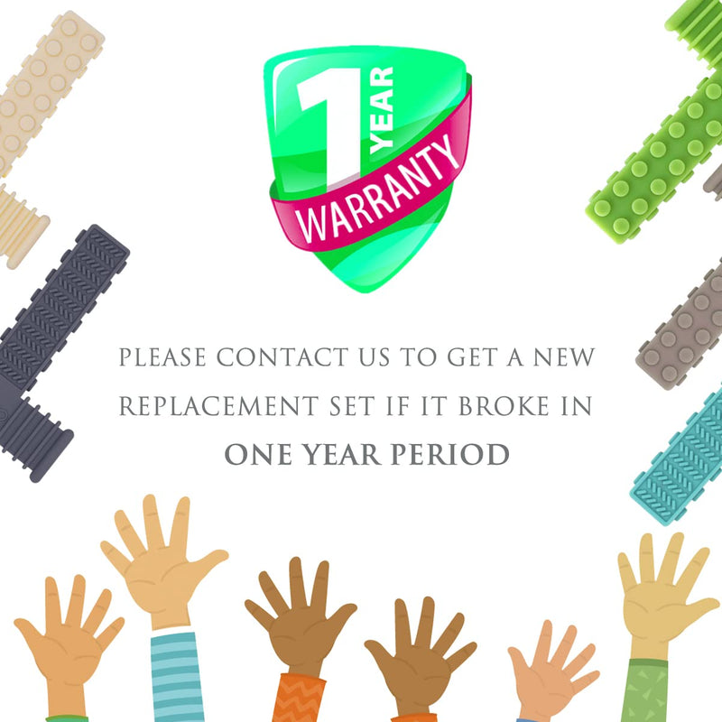 Sensory Chew Toys for Autistic Children (0-12 Years Old), Teething, Oral Motor Stimulation, ADHD, SPD - Silicone Teether Toys for Kids with 3 Unique Textures (2Pack)