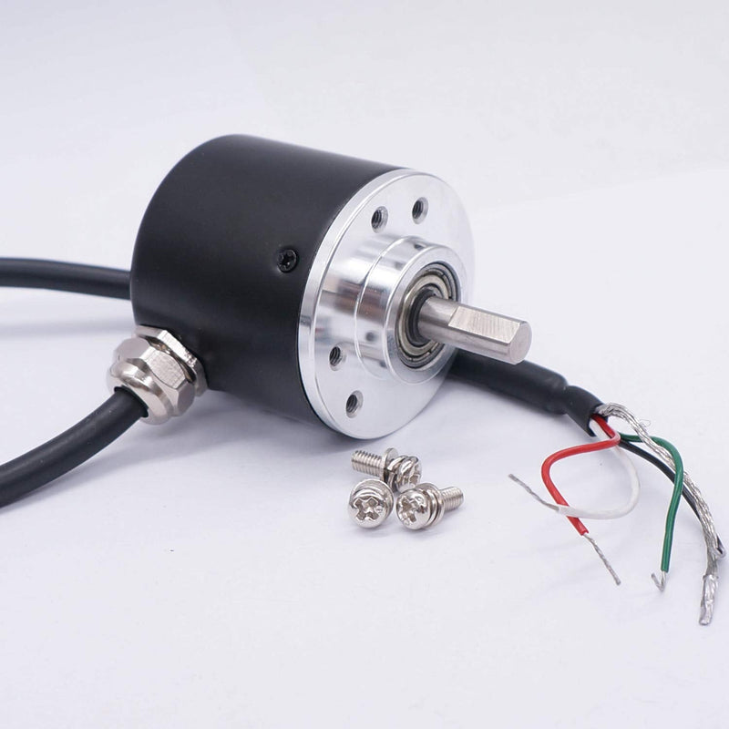 Taiss/AB 2 Phase Incremental Rotary Encoder 100P/R DC 5-24v Wide Voltage Power Supply 6mm Shaft 100P/R