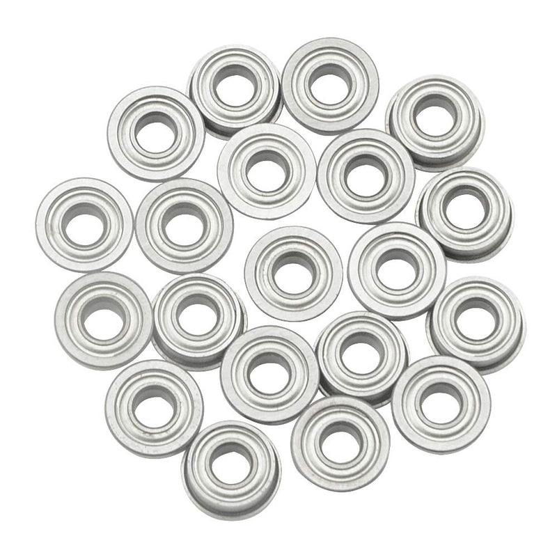 WMYCONGCONG 20 PCS F684ZZ Flanged Bearing 4x9x4mm Double Shielded Mini Ball Bearing for 3D Printer