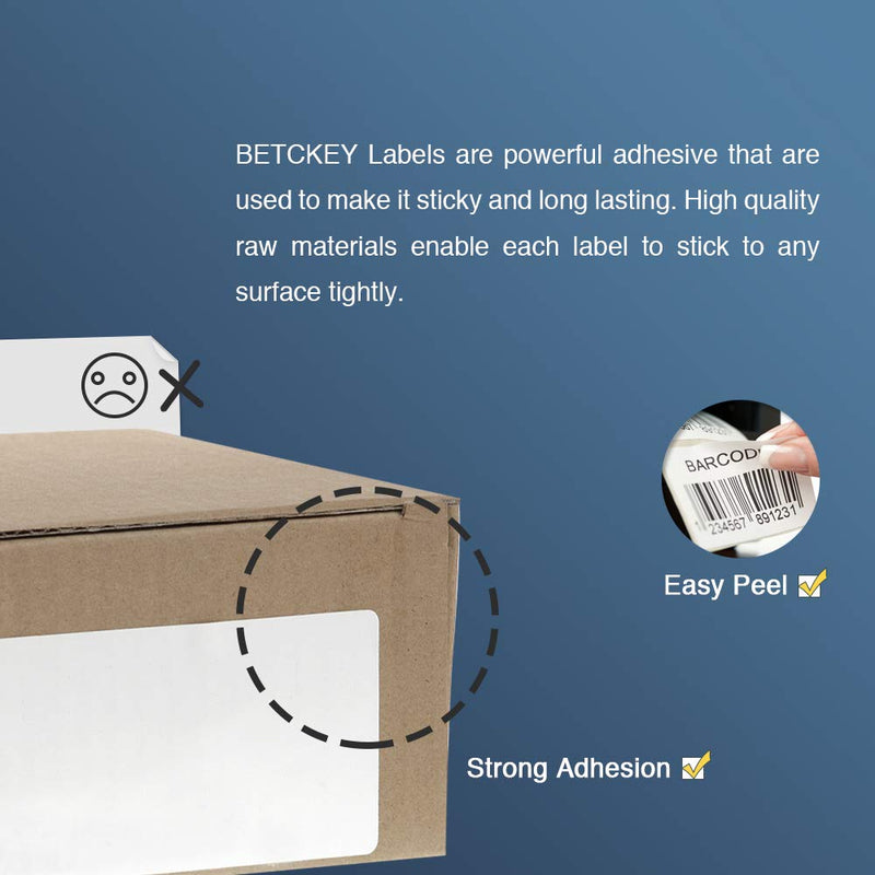 BETCKEY - Compatible Address Labels Replacement for Brother DK-1201 (1-1/7" x 3-1/2"), Use with Brother QL Label Printers [1 Roll/400 Labels] 01-rolls (400 Labels)