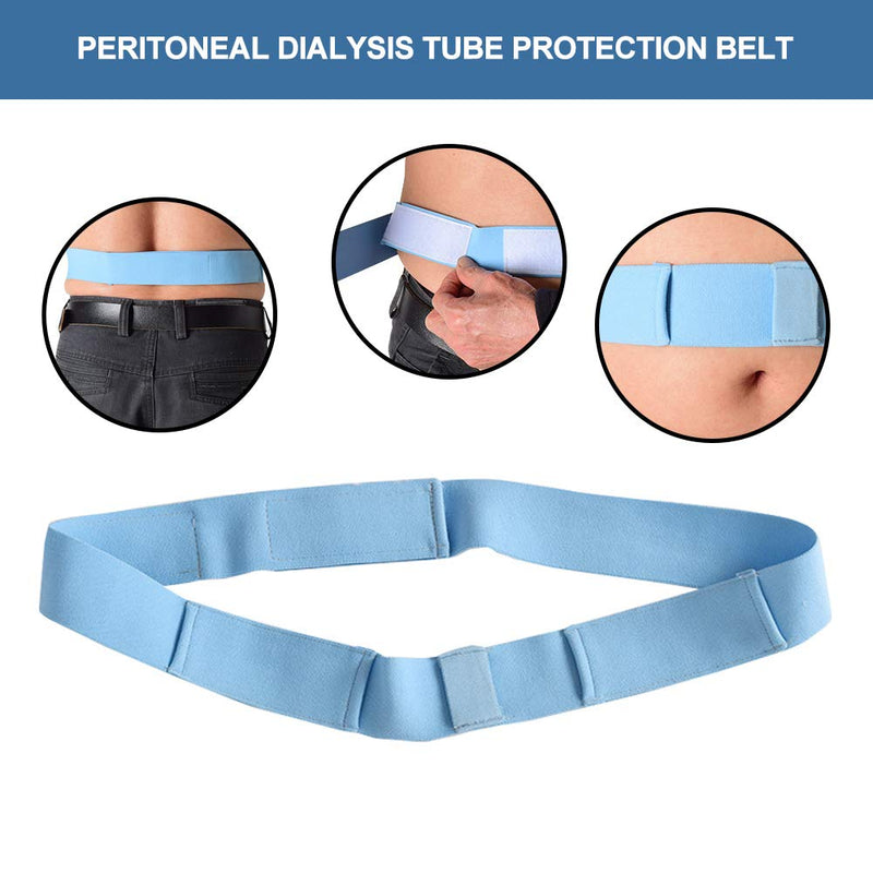 Peritoneal Dialysis Conduit Belt, Adjustable Breathable Abdominal Back Support, Catheter Fixation Device Abdominal Dialysis Belt Drainage Tube Belt Support and Stabilization for Patients (L) L