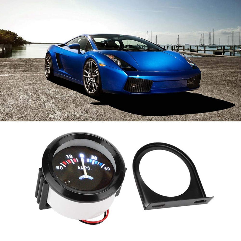 Color LED Digital Display Voltmeter,2 inch 52mm ABS Car Ammeter Voltmeter 60-0-60A AMP Gauge Meter DC 12V for Modificaton