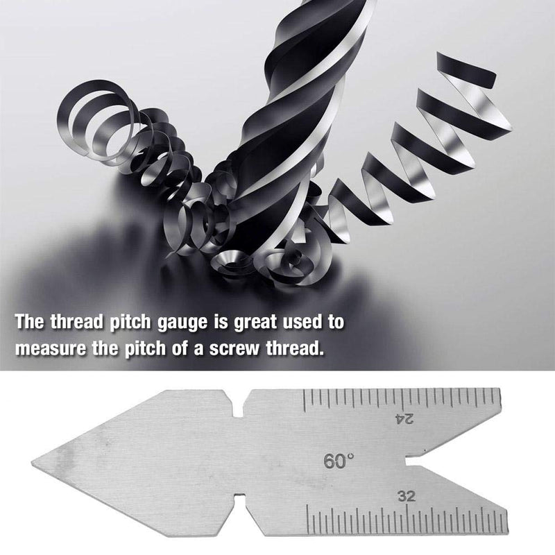 Stainless Steel Fishtail Center Gauge Screw Thread Lathe Cutting Tool for Quick Comparison(#2)