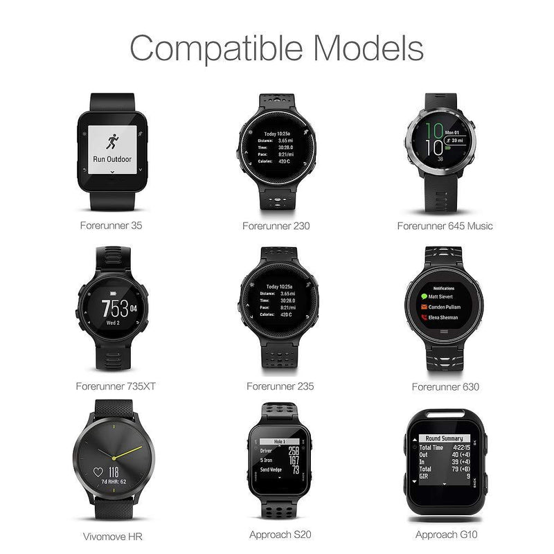 TUSITA Charger Compatible with Garmin Forerunner 35 35J 230 235 630 645 Music 735XT, Approach G10 S20, Vivomove HR, ForeAthlete 35J - USB 100cm Charging Cable - GPS Smartwatch Accessories 1 Pack Style 1 100cm