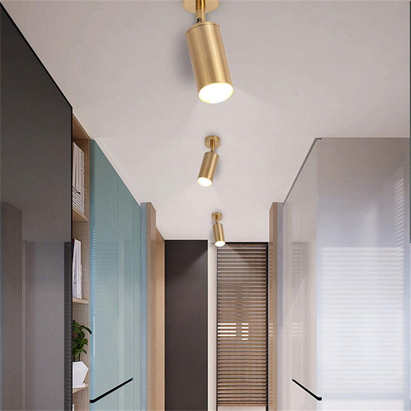 Lywins Gu10 Modern Gold Led Ceiling Spot Light 360° Adjustable Downlight Ceiling Light Clothing Shop Showrooms Exhibition Spotlight Picture Light Display Focus Commercial Lighting