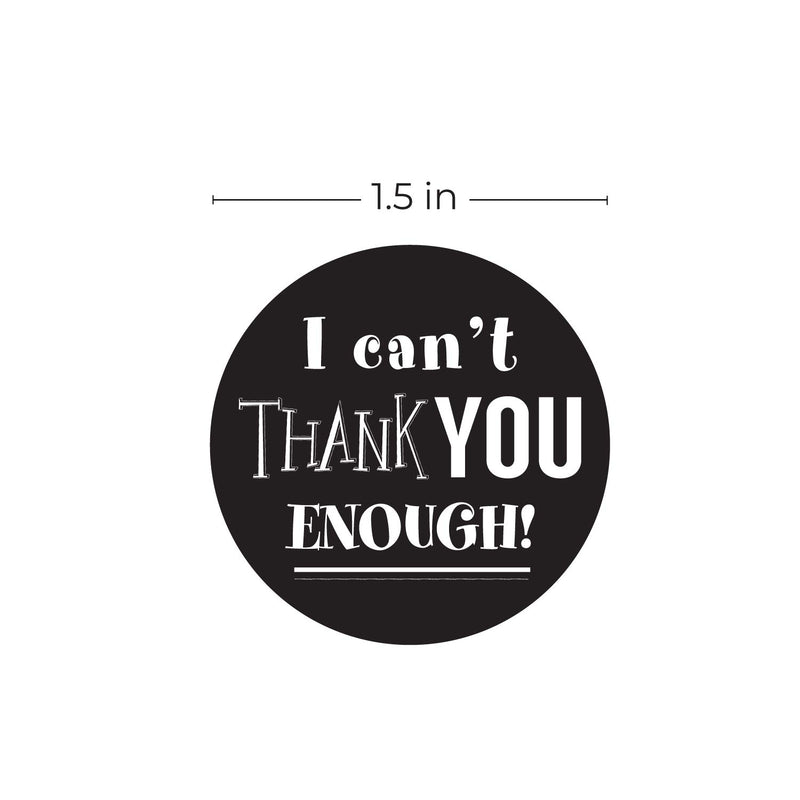 SBLABELS Retro Chalkboard Thank You Stickers / 1.5 Inch Circle Sticker Assortment / 500 Sticker Roll / Teacher Thank You Labels